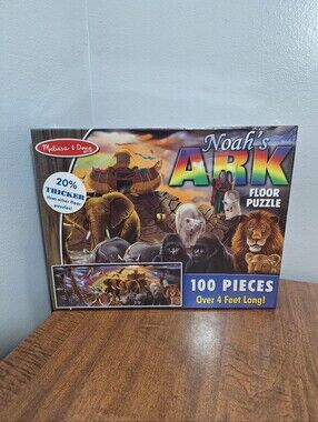 New Sealed Box Melissa & Doug  Noah's Ark 100 Piece Floor Puzzle Over 4 Ft Long